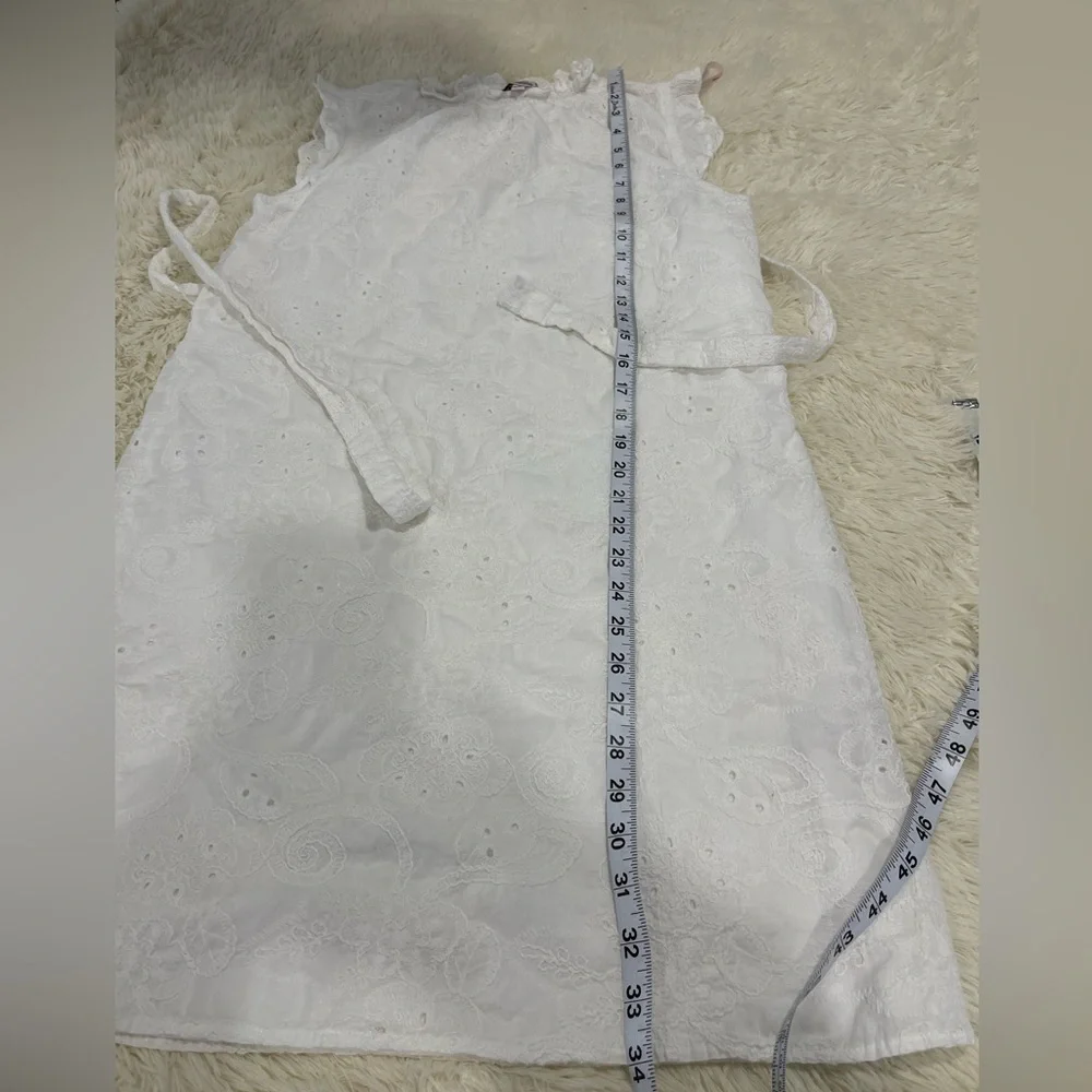 Nanette Lepore White A-Line Eyelet Skirt